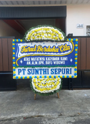 Papan Bunga Duka di Koragi